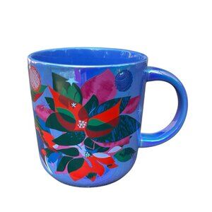 Starbucks 2023 Holiday Iridescent ‘Poinsettia Bouquet’ Mug Ceramic Abstract
